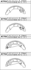 Комлект тормозных накладок ASIMCO K7702