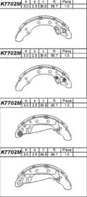 Комлект тормозных накладок ASIMCO K7702M