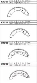 Комлект тормозных накладок ASIMCO K7707