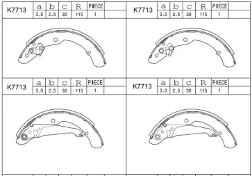 Комлект тормозных накладок ASIMCO K7713