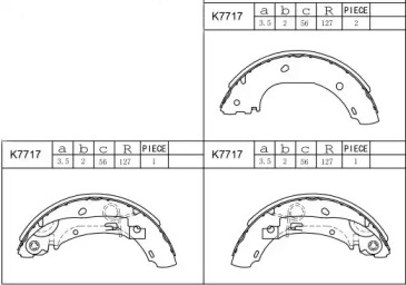 Комлект тормозных накладок ASIMCO K7717