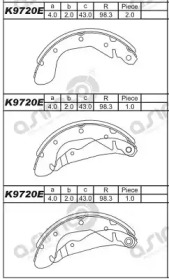 Комлект тормозных накладок ASIMCO K9720E