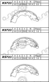 Комлект тормозных накладок ASIMCO K9723