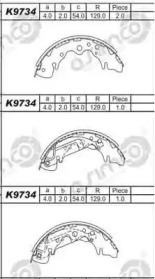 Комлект тормозных накладок ASIMCO K9734