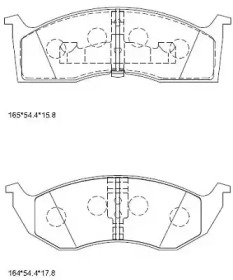 Комплект тормозных колодок ASIMCO KD0601