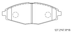 Комплект тормозных колодок, дисковый тормоз ASIMCO KD0701