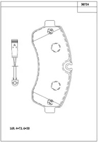 Комплект тормозных колодок ASIMCO KD0724