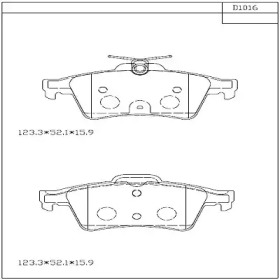 Комплект тормозных колодок ASIMCO KD1016