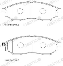 Комплект тормозных колодок ASIMCO KD1301