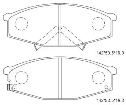 Комплект тормозных колодок ASIMCO KD1383