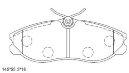 Комплект тормозных колодок ASIMCO KD1411