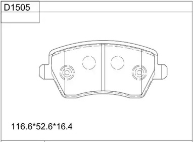 Комплект тормозных колодок ASIMCO KD1505