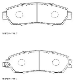 Комплект тормозных колодок ASIMCO KD1508