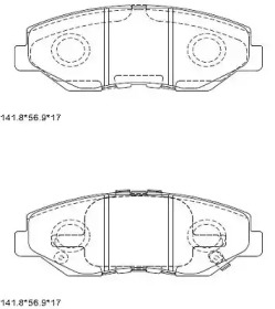 Комплект тормозных колодок ASIMCO KD1513