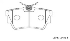 Комплект тормозных колодок, дисковый тормоз ASIMCO KD1518