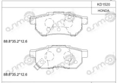 Комплект тормозных колодок ASIMCO KD1520