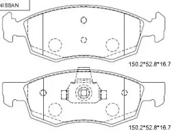 Комплект тормозных колодок ASIMCO KD1521