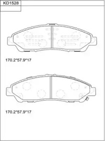 Комплект тормозных колодок ASIMCO KD1528