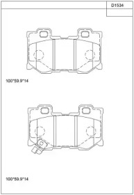 Комплект тормозных колодок ASIMCO KD1534