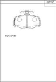 Комплект тормозных колодок ASIMCO KD1538W