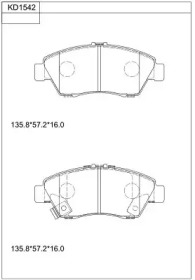 Комплект тормозных колодок ASIMCO KD1542