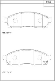 Комплект тормозных колодок ASIMCO KD1544