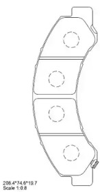 Комплект тормозных колодок ASIMCO KD1601