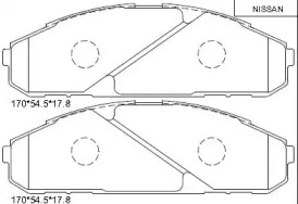 Комплект тормозных колодок ASIMCO KD1706