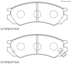 Комплект тормозных колодок ASIMCO KD1715