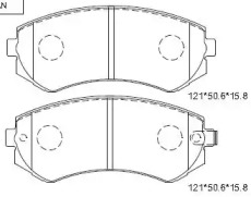 Комплект тормозных колодок ASIMCO KD1722