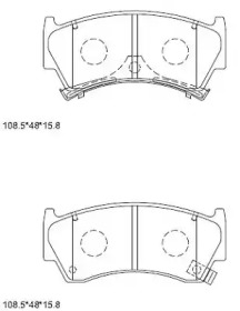 Комплект тормозных колодок ASIMCO KD1732