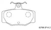 Комплект тормозных колодок, дисковый тормоз ASIMCO KD1733