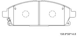 Комплект тормозных колодок ASIMCO KD1735H