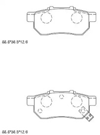 Комплект тормозных колодок ASIMCO KD1745