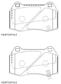 Комплект тормозных колодок ASIMCO KD1754