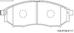 Комплект тормозных колодок ASIMCO KD1755