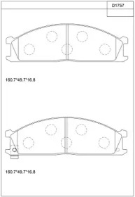 Комплект тормозных колодок ASIMCO KD1757