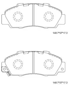 Комплект тормозных колодок ASIMCO KD1758