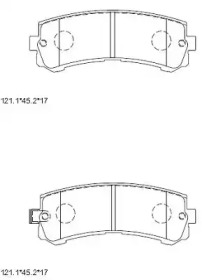 Комплект тормозных колодок ASIMCO KD1761