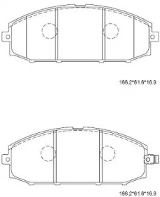 Комплект тормозных колодок ASIMCO KD1762