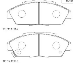 Комплект тормозных колодок ASIMCO KD1763