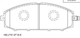 Комплект тормозных колодок ASIMCO KD1764