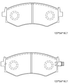 Комплект тормозных колодок ASIMCO KD1765