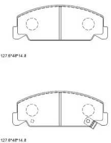 Комплект тормозных колодок ASIMCO KD1767