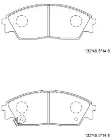 Комплект тормозных колодок ASIMCO KD1791