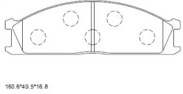 Комплект тормозных колодок ASIMCO KD1792