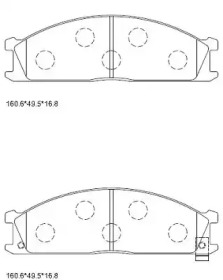 Комплект тормозных колодок ASIMCO KD1792W