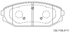 Комплект тормозных колодок ASIMCO KD1796