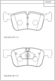 Комплект тормозных колодок ASIMCO KD2001