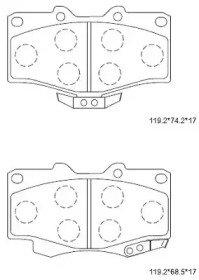 Комплект тормозных колодок ASIMCO KD2203D